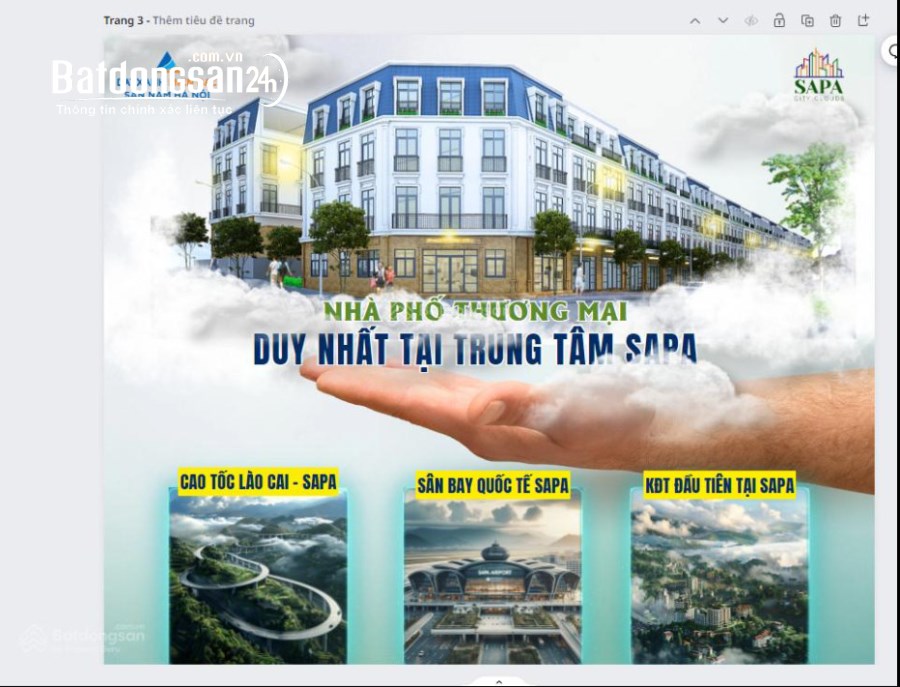 Độc quyền quỹ căn giá tốt chỉ 57tr/m2 Sapa CityCloud cả nhà và đất