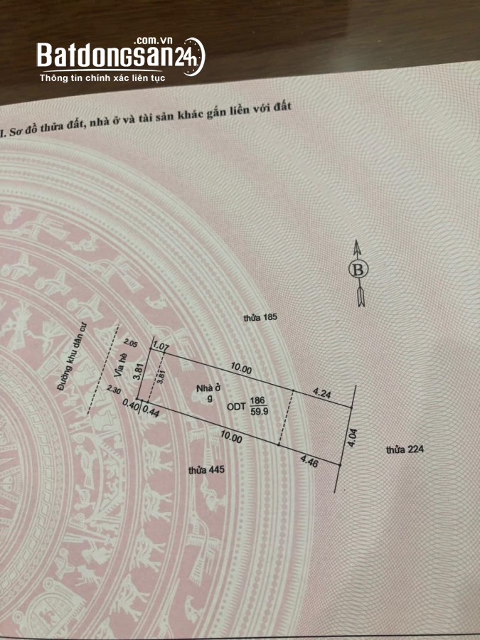 Bán nhà 1 tầng ngõ phố An Thái, ph Bình Hàn, TP HD, 59.9m2, mt 3.81m, nở hậu, ngõ ô t