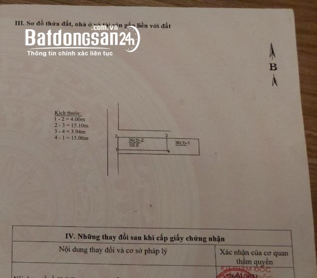 Bán nhà Phố Kẻ Tạnh, Phường Giang Biên, Quận Long Biên