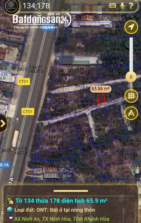 Chủ cần bán Nhanh Lô Đất Tại Thôn Ninh Ích - Xã Ninh An, Ninh Hoà, giá 450 triệu 