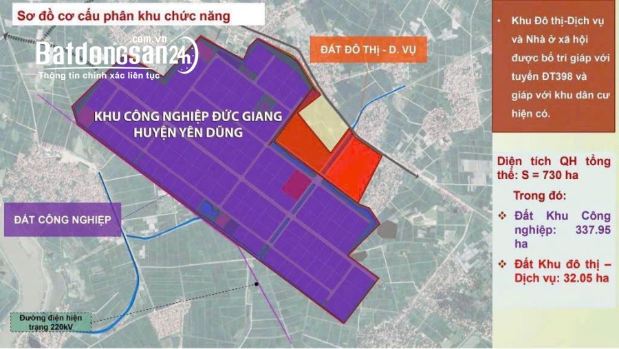 Bán đất nền phân lô Đường 398, Xã Đức Giang, Huyện Yên Dũng