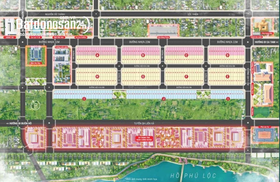 Bán đất KDC Phú Lộc, Đường Hùng Vương , Huyện Krông Năng
