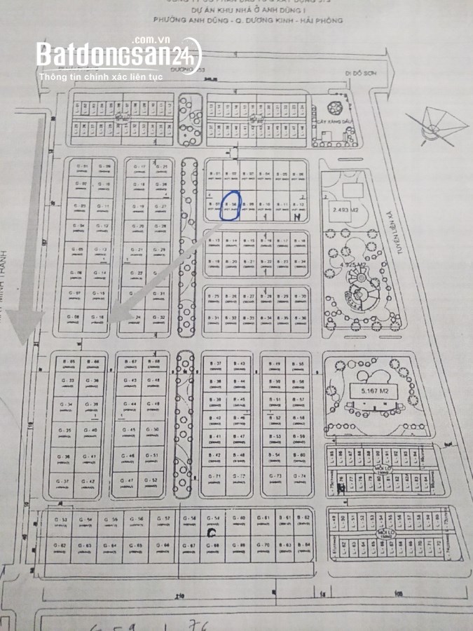 Bán đất 430m2 khu Anh Dũng 1, Q Dương Kinh, HP 13tr/m