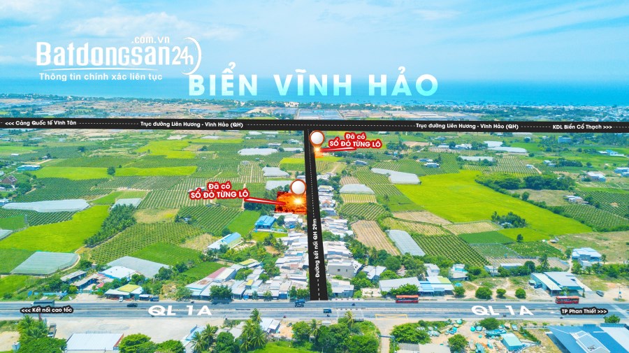 Chính chủ Bán đất biển thổ cư 120m2, mặt tiền quy hoạch đường 29m.
