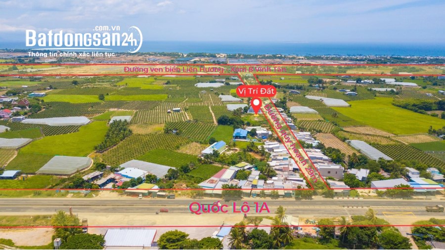 Chính chủ Bán đất biển thổ cư 120m2, mặt tiền quy hoạch đường 29m.