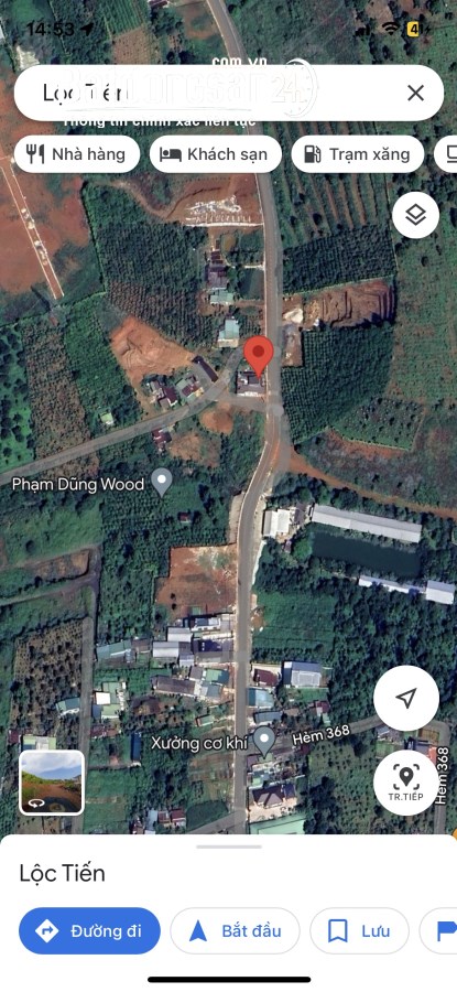 Bán đất Đường Nguyễn Tri Phương, Phường Lộc Tiến, Tp Bảo Lộc