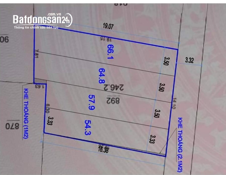 BÁN ĐẤT THANH OAI Ô TÔ VÀO 246M. 2XTR/M 