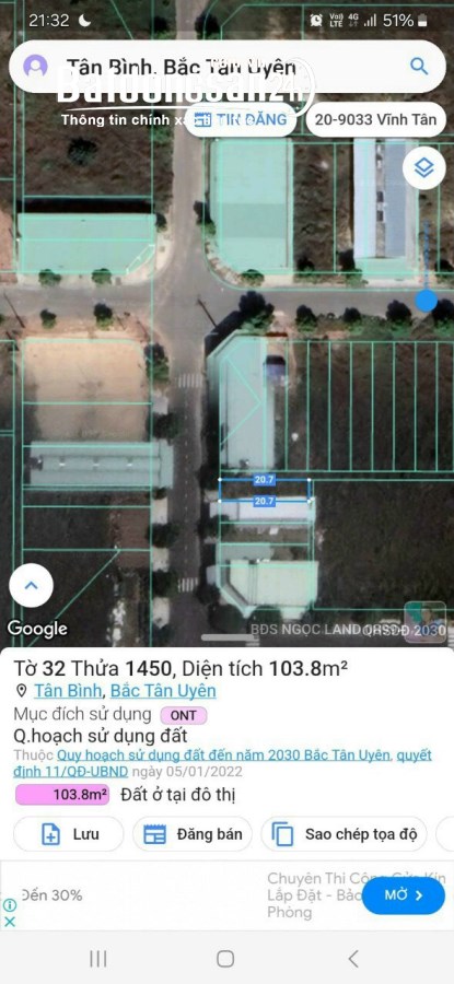 CẮT LỖ 100TR BÁN NHANH LÔ ĐẤT NGAY ĐƯỜNG 33VSIP2 103M2 GÍA 1TỶXXX 0858785987