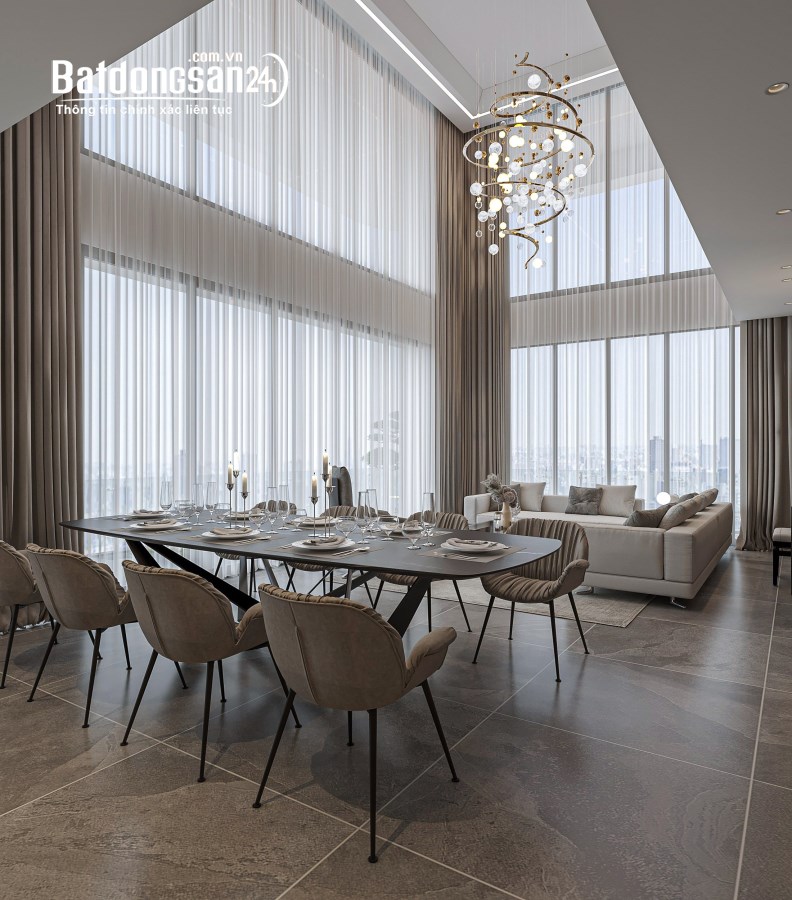 Căn hộ Penthouse 232,8m2 siêu đẹp cần bán ở KĐT Khai Sơn City Long Biên, vay HTLS 0%