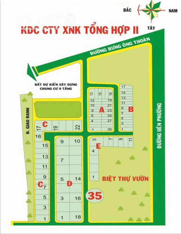 Bán đất nền phân lô Đường Bưng Ông Thoàn, Phường Phú Hữu, TP Thủ Đức (Quận 9)