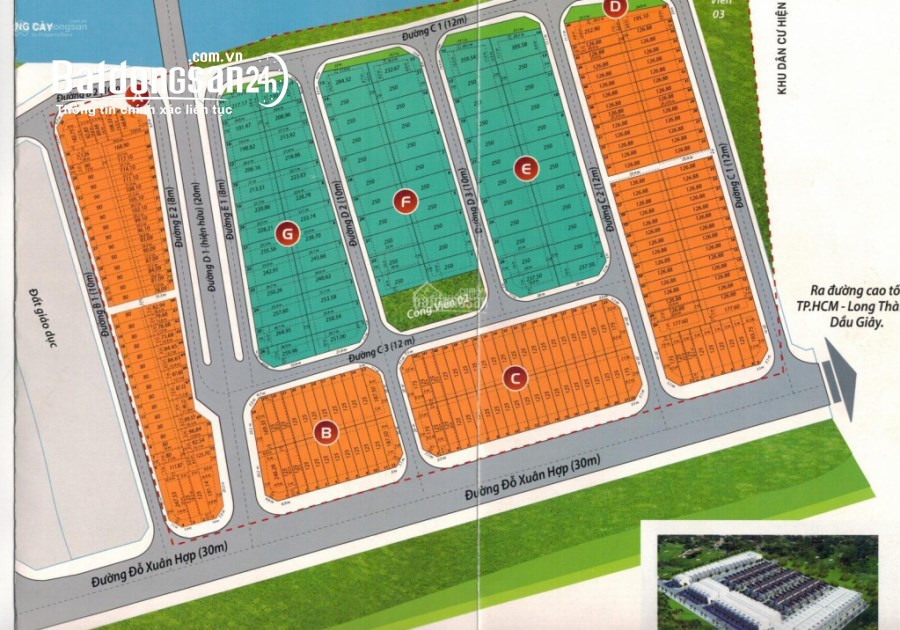 Bán đất mặt phố Đường Đỗ Xuân Hợp, Phường Phước Long B, TP Thủ Đức (Quận 9)
