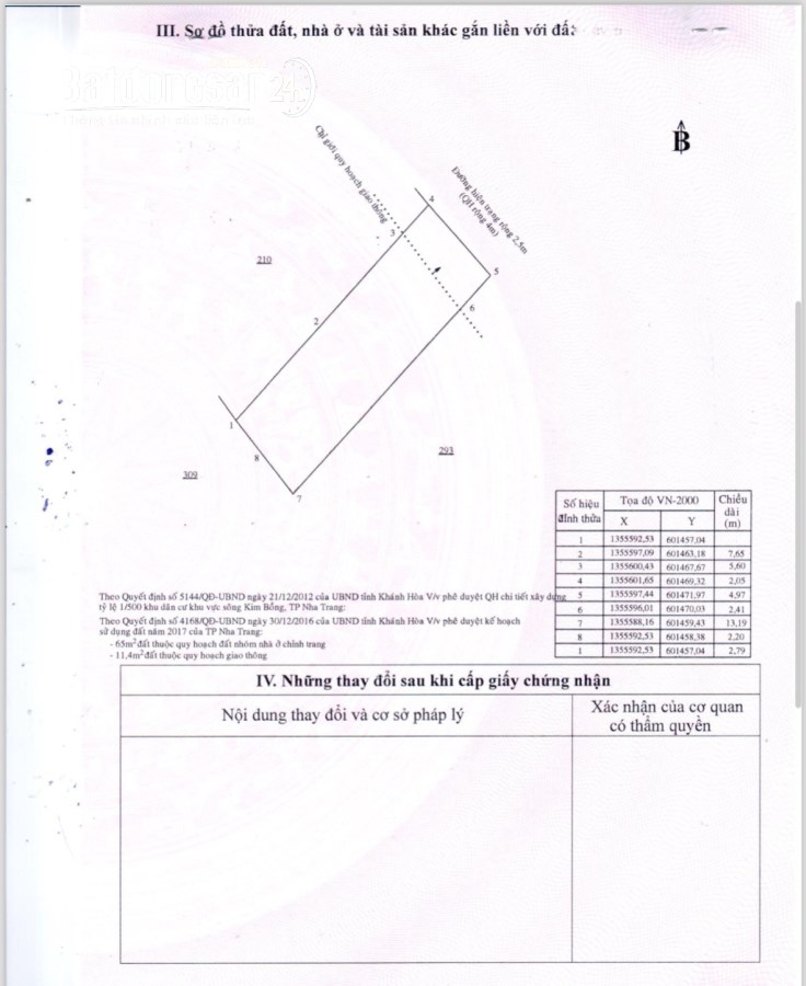 Bán đất Đường Hương Lộ Ngọc Hiệp, Phường Ngọc Hiệp, TP Nha Trang