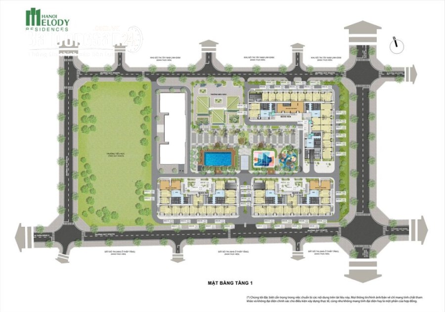 Chính chủ cần bán căn chung cư 3, tầng đẹp tại tòa N02 Hà Nội Melody Residences