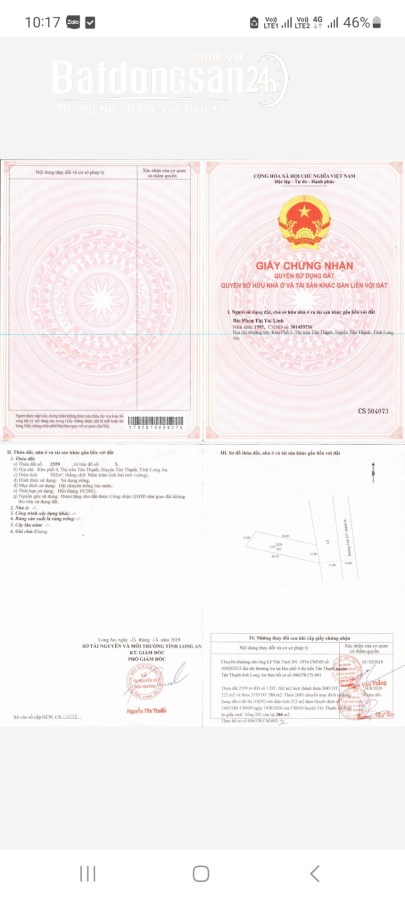 Bán đất Thị trấn Tân Thạnh, Huyện Tân Thạnh