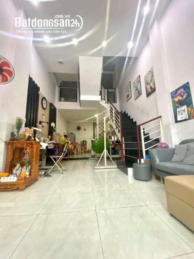 TIN THẬT:Nhà MẶT TIỀN 4x14,3 tầng hoàn công,không mộ,QH Bình Trưng Tây,Q2