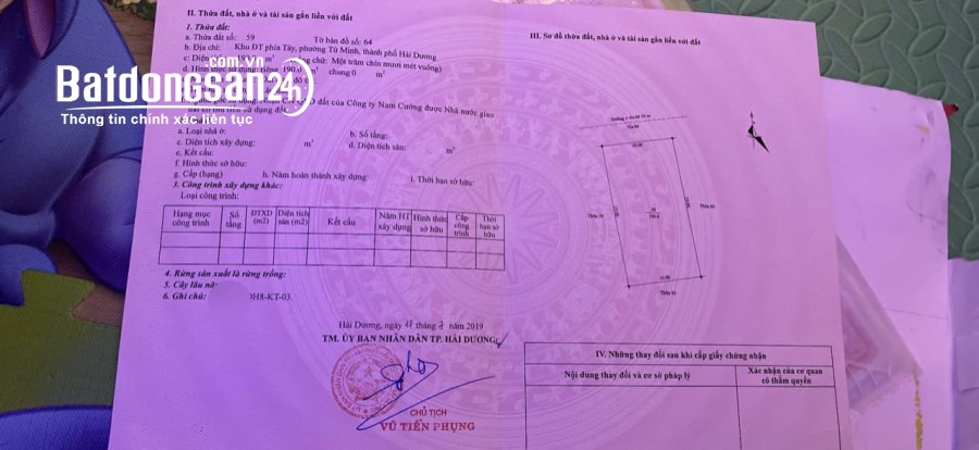 Bán 2 lô đất mặt phố Lê Quát, khu Biệt thự Plaza, ph Tứ Minh, TP HD, 190m2 x 2 lô, gi
