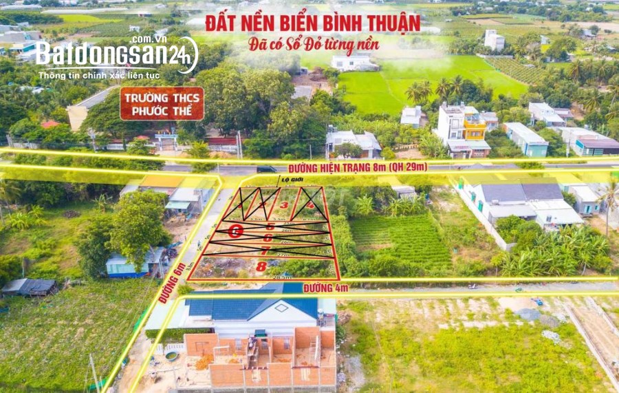 Bán đất Đường Quốc lộ 1A, Xã Phước Thể, Huyện Tuy Phong