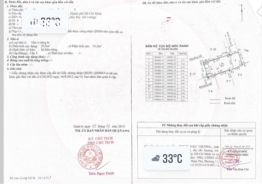 BÁN NHÀ HẺM BA GÁC ĐƯỜNG BÃI SẬY PHƯỜNG 1 QUẬN 6 - 103M2 - 04 TẦNG BTCT MỚI Ở NGAY