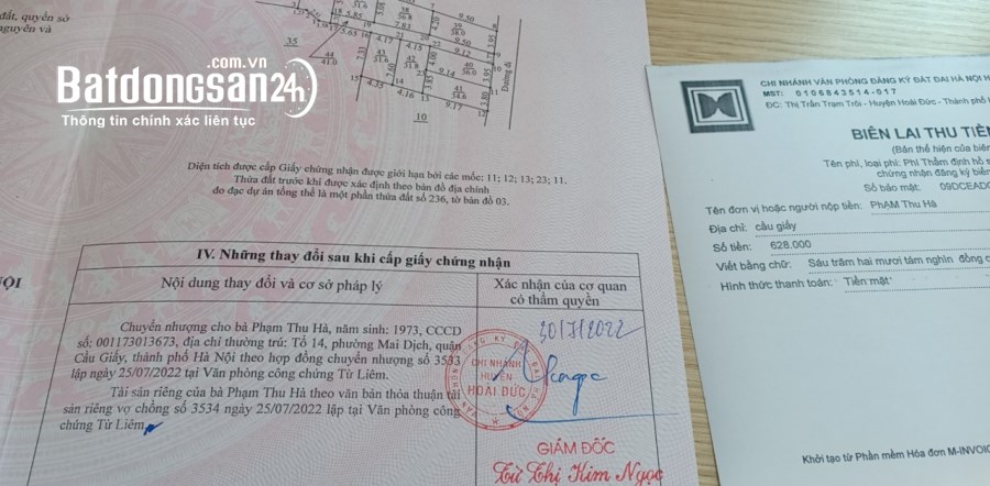 Bán  đất thị trấn trạm trôi 35m2* gần huyện ủy, trường học các cấp. Giá đầu tư. Lh 03