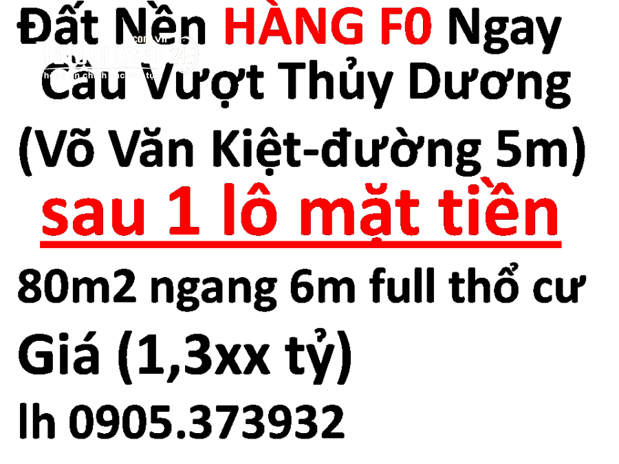 Bán đất Đường Võ Văn Kiệt , Phường An Tây, Thành phố Huế