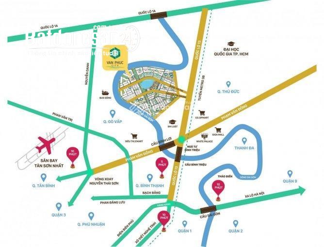 Bán nhà mặt phố Van Phuc Riverside City, Đường Quốc Lộ 13, Tp Thủ Đức