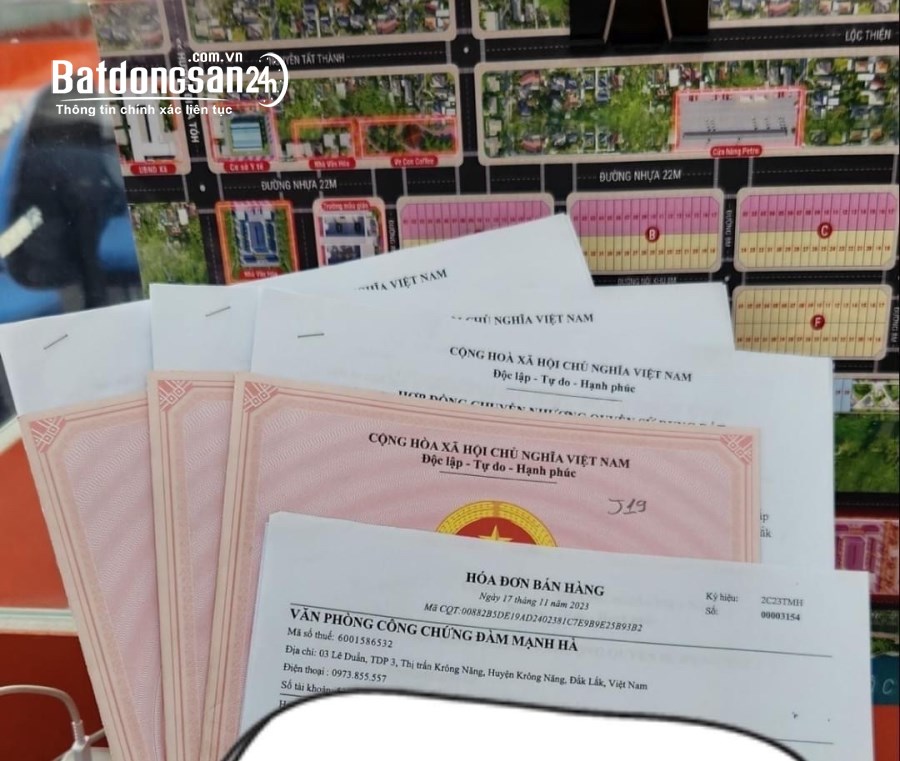 Bán đất sổ đỏ uỷ ban xã Phú Lộc, quy hoạch đất ở đô thị Krông Năng, chỉ 5tr/m2