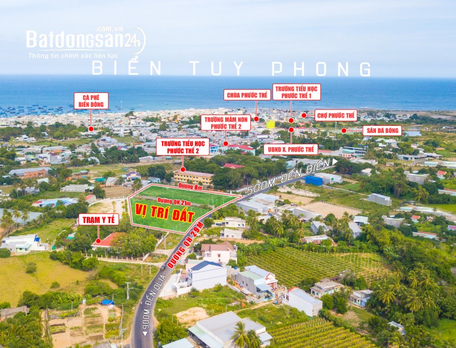 Bán đất Đường Đại Lộ Đông Tây, Thị trấn Liên Hương, Huyện Tuy Phong