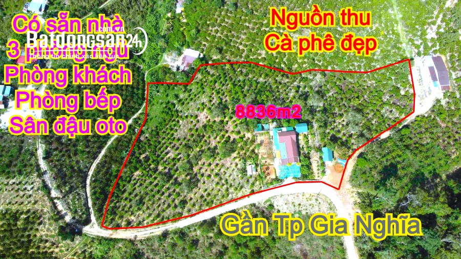 8,8 sào nhà đẹp 3 phòng ngủ giá rẻ tại thành phố Gia Nghĩa tỉnh Đắk Nông