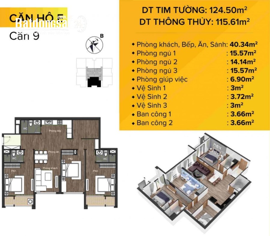 Bán căn hộ chung cư The Sun HH1 Mễ Trì, Đường Mễ Trì, Quận Nam Từ Liêm