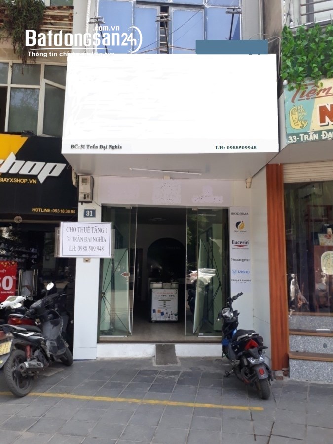 Cho thuê tầng 1 mặt phố số 31 Trần Đại Nghĩa, Bách Khoa, Hai BàTrưng, HàNội (50M2)