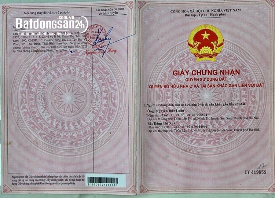 1062m2 Thanh Sơn, Minh Phú, Sóc Sơn- pháp lý sổ đỏ rõ ràng