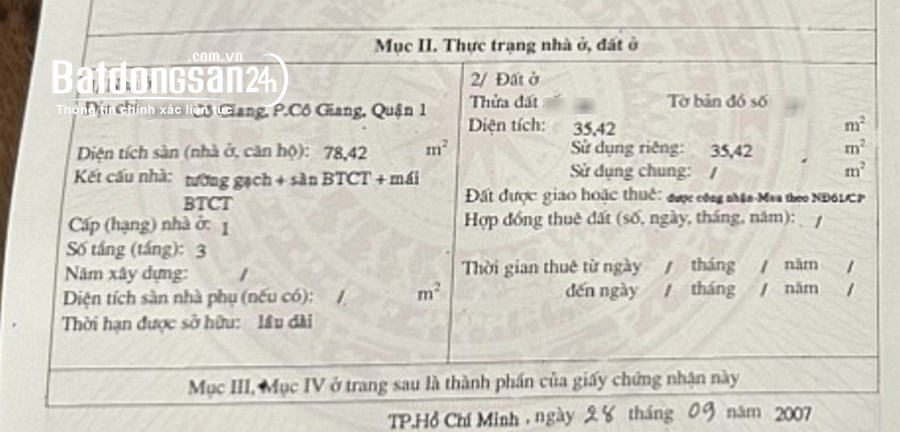 Bán nhà Đường Cô GiaBÁN NHÀ QUẬN 1 - 3 TẦNG 4.6 x 8M - HẺMng, Phường Cô Giang, Quận 1