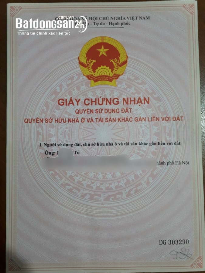 Chính Chủ - Cần tiền bán gấp đất Hà Nội hơn 50m2 - 500tr - Sẵn sổ Đỏ
