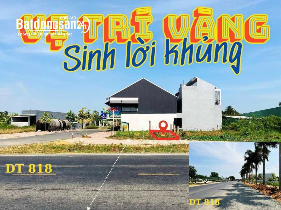 Bán đất Đường ĐT 818, Thị trấn Thủ Thừa, Huyện Thủ Thừa