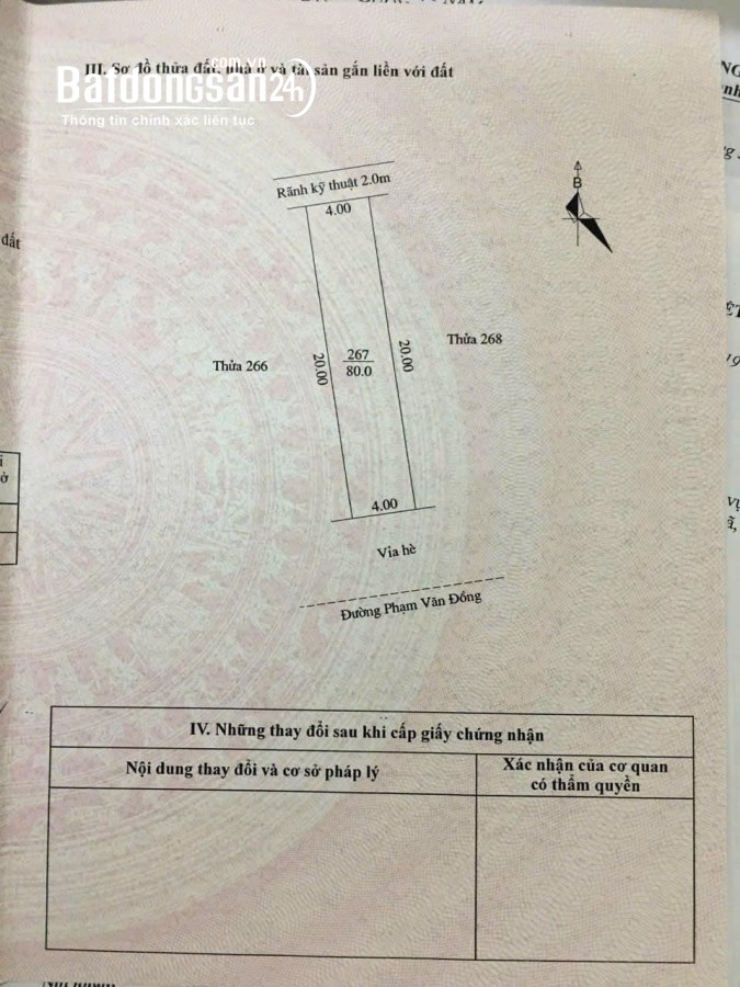 Bán đất mặt đường đôi Phạm Văn Đồng, ph Thanh Bình, TP HD, 80m2, KD tốt, mt 4m