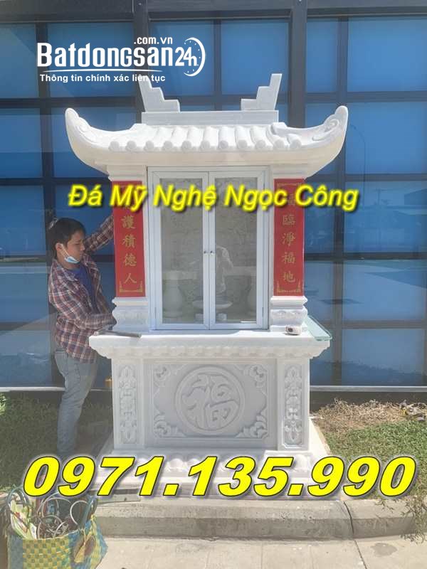 Bàn thờ thiên đá trắng ngoài trời thờ thần linh ở TP hồ chí minh