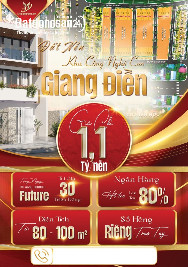 Bán Đất Nền Sỗ Sẵn KCN Giang Điền