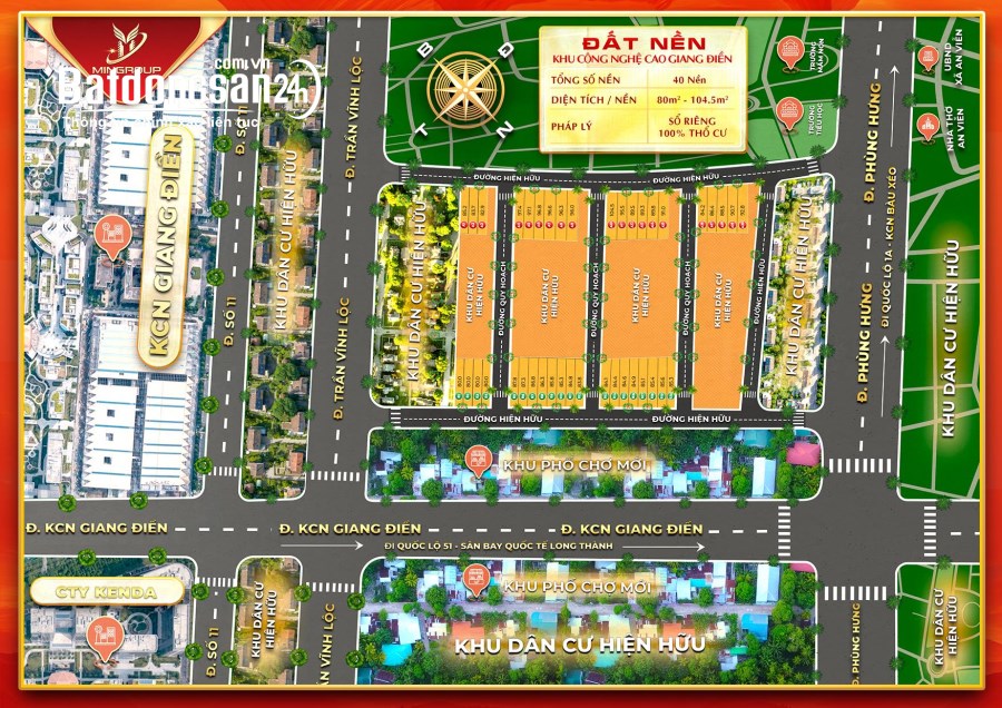 Bán Đất Nền Sỗ Sẵn KCN Giang Điền
