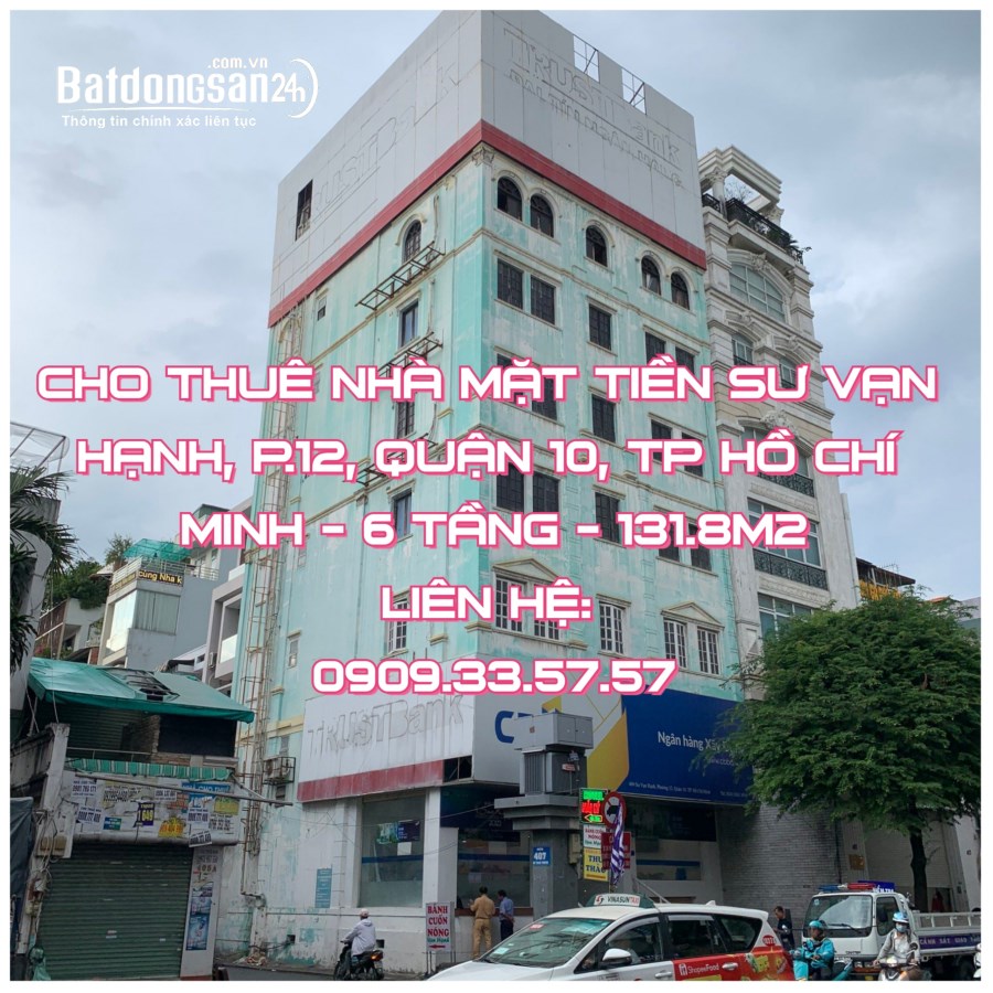 Cho thuê nhà MT Sư Vạn Hạnh, Phường 12, Quận 10, TP Hồ Chí Minh