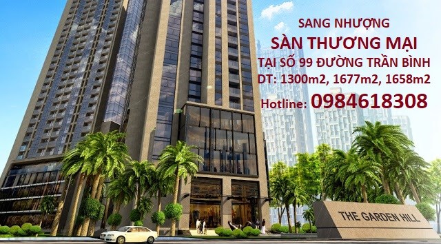 Bán 1677m2 sàn thương mại tầng 4 tại khối để tòa chung cư tại Mai Dịch Cầu Giấy