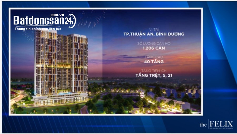 Bán căn hộ chung cư The Felix Thuận An, Đường Nguyễn Du, Phường Bình Hòa 1 tỷ 6