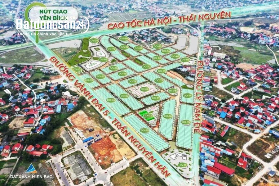 Bán đất nền phân lô Khu đô thị Yên Bình Thái Nguyên