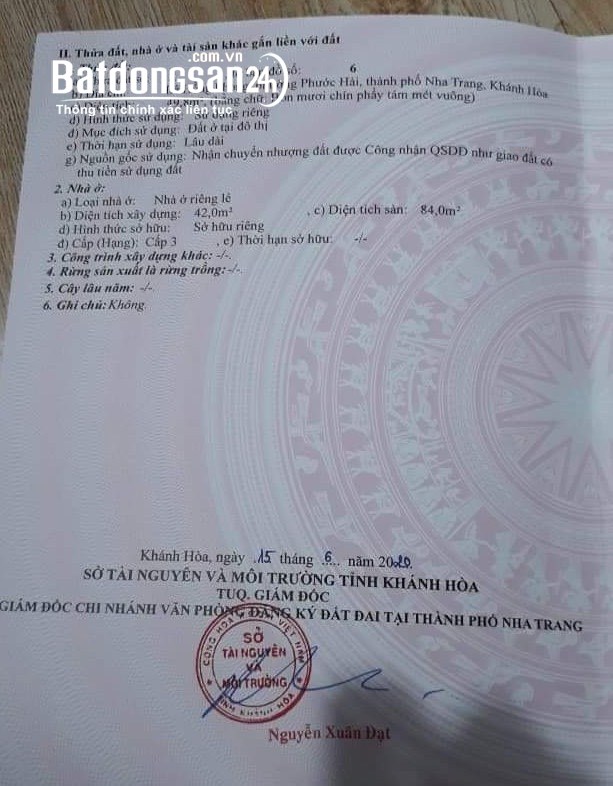 Bán nhà Đường Lê Hồng Phong, Phường Phước Hải, TP Nha Trang