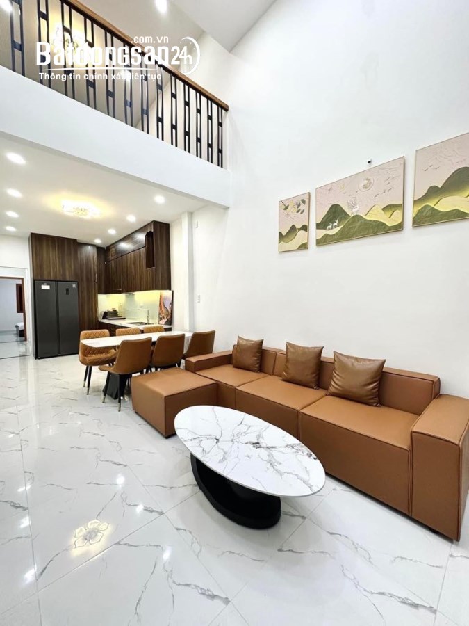 Bán nhà mới, Nở hậu, Hẻm ô tô, Phan Văn Trị - BT, 60m2, 1 trệt 1 lầu, chỉ 5,45 tỷ.