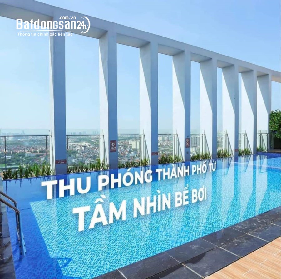 Bán căn 2 ngủ 75m2, chỉ cần mở cửa là ra tới bể bơi muối khoáng view trọn Thành Phố