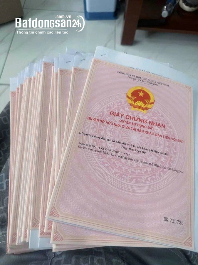 CHỈ CẦN 400TR ĐỂ SỞ HỮU ĐẤT NỀN FULL THỔ CƯ SÁT KCN GIANG ĐIỀN
