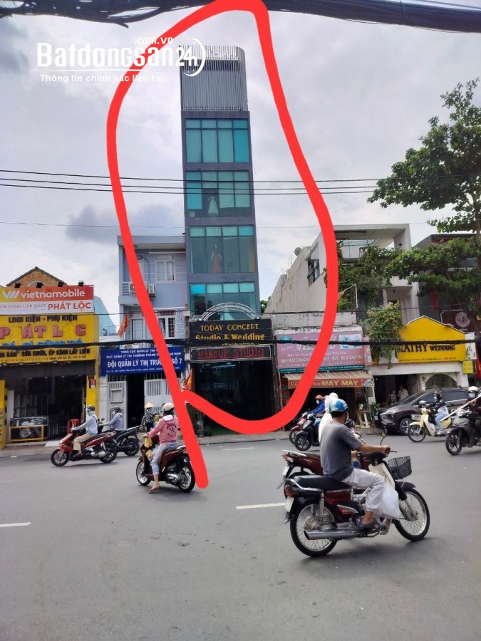 Tòa nhà mặt tiền huỳnh tấn phát, quận 7 - DT 4.1x40m - Hầm trệt 6 lầu, có thang máy,
