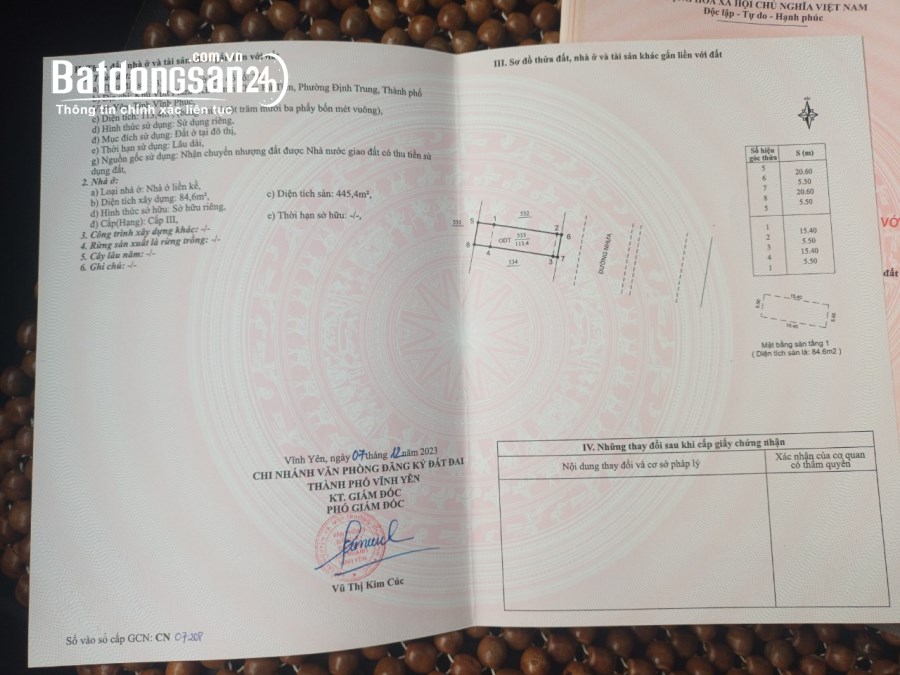 Bán nhà mặt phố Đường Quốc Lộ 2B, Phường Định Trung, Tp Vĩnh Yên