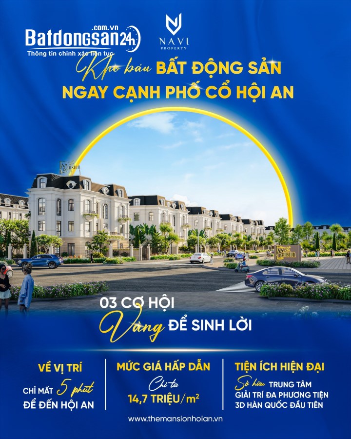 Bán đất The Mansion Hội An, Đường An Dương Vương, Huyện Điện  Bàn