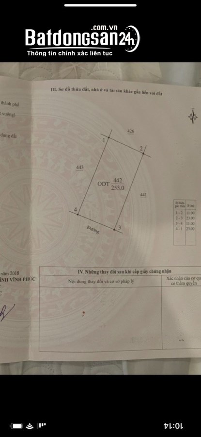 Bán đất Đường Lý Nam Đế, Phường Khai Quang, Tp Vĩnh Yên